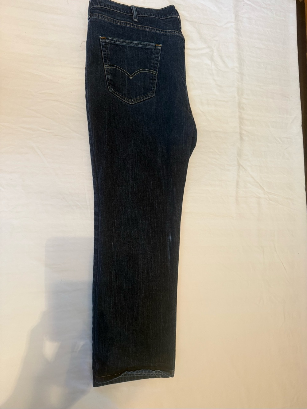 Levi's Men's Dark Blue Slim Straight Jeans with Leather Patch - Picture 8 of 11